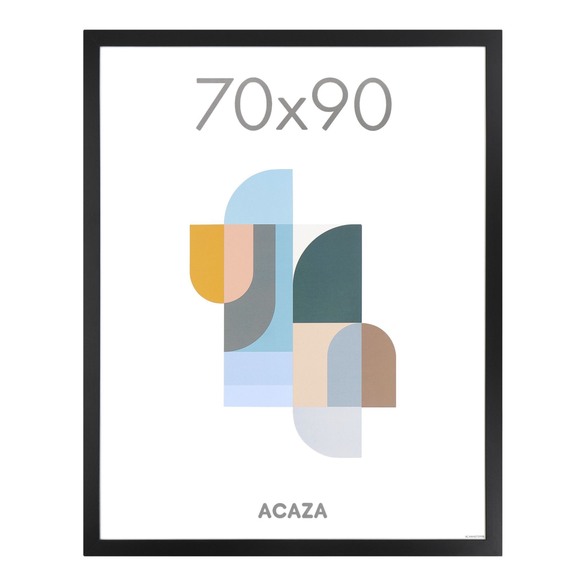 Cadre photo - cadre à changer - 70x90 cm - MDF - noir