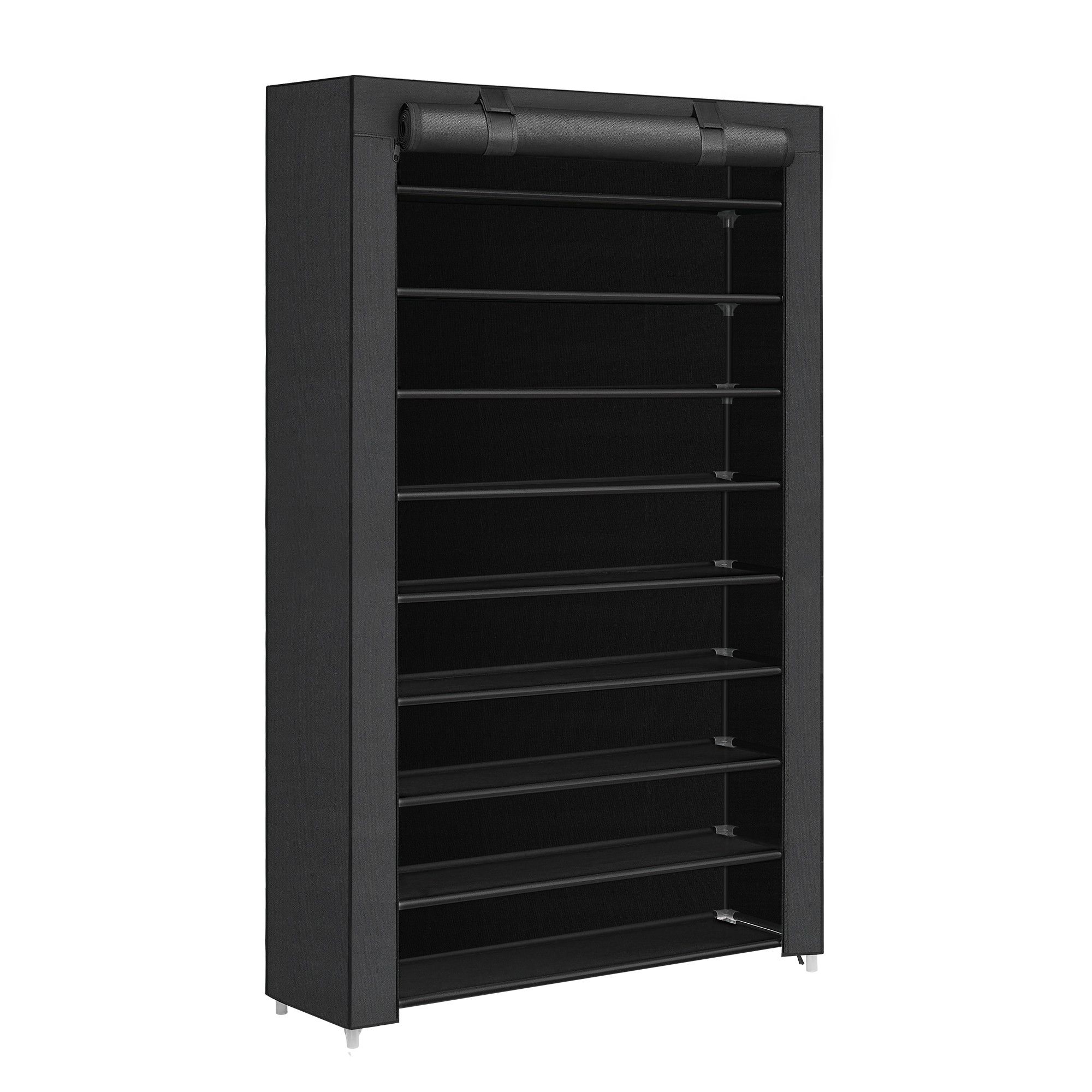 Meuble à chaussures - XXL - 54 paires de chaussures - 100x162x28 cm - noir
