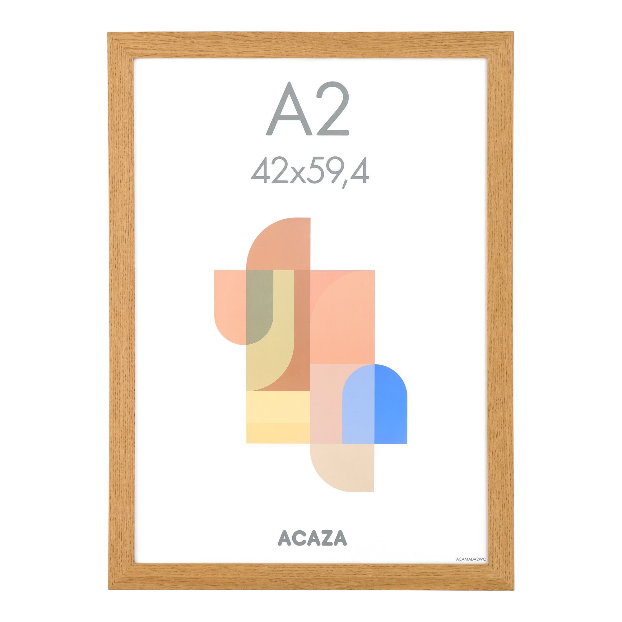 Cadre photo format A2 - cadre en MDF - 42 x 59,40 cm - chêne chaud