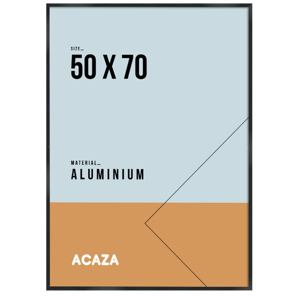 Cadre photo - solid aluminium - 50 x 70 cm - noir