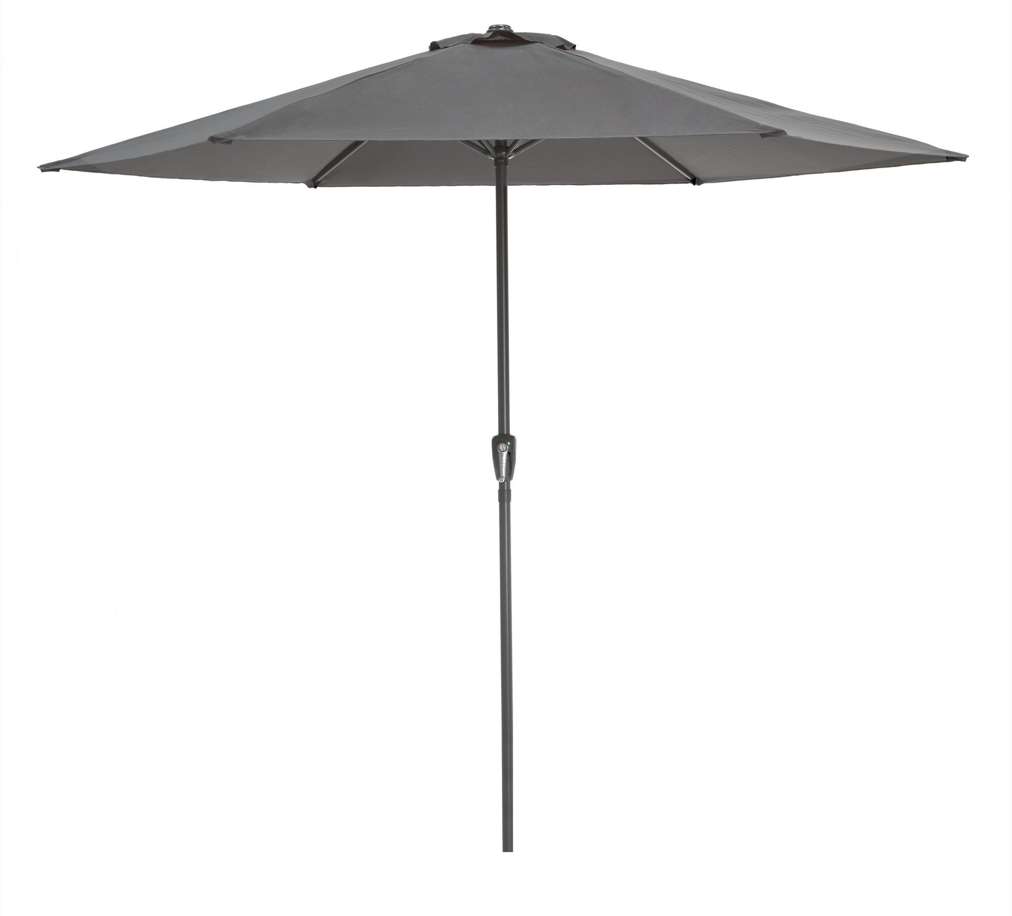 Parasol droit en aluminium - Ø 300 cm - gris foncé