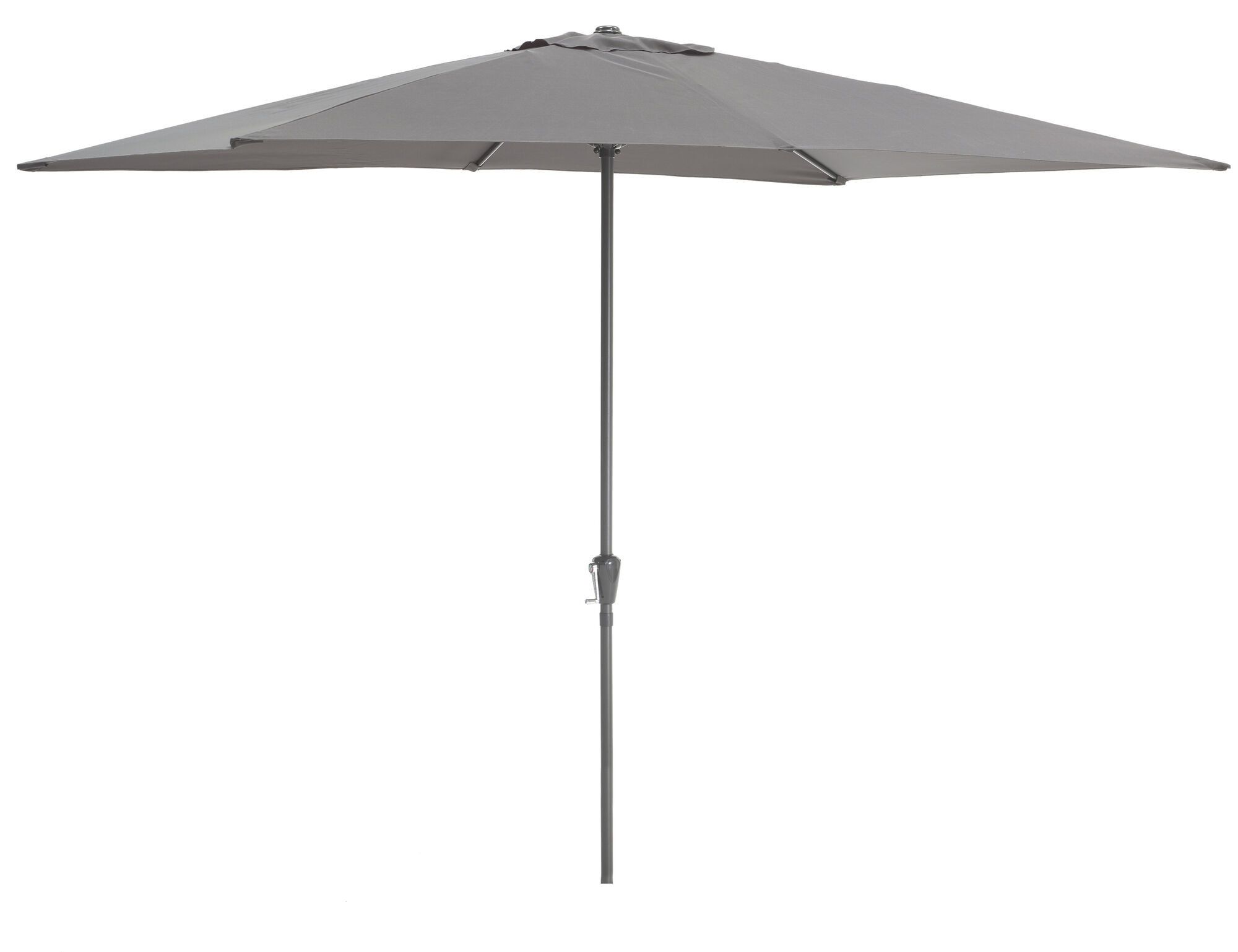 Parasol droit en aluminium - 200x300 cm - gris foncé