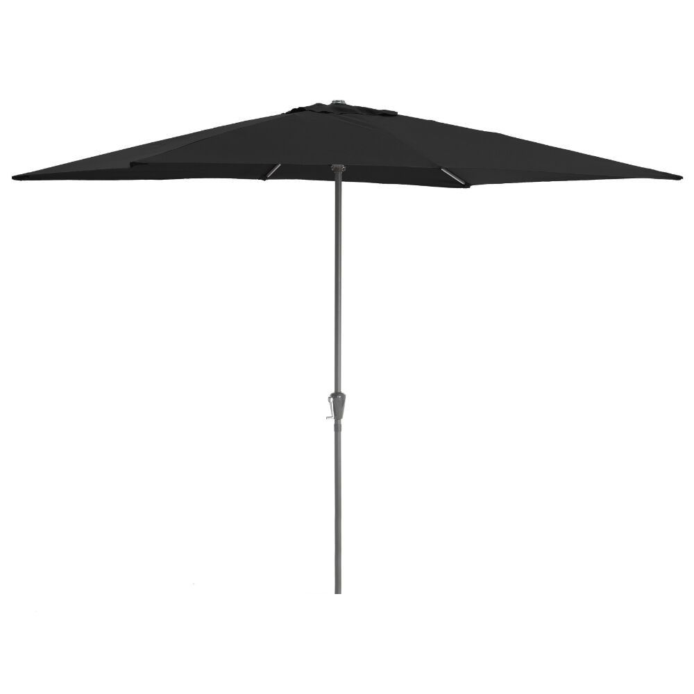 Parasol droit en aluminium - 200x300 cm - noir