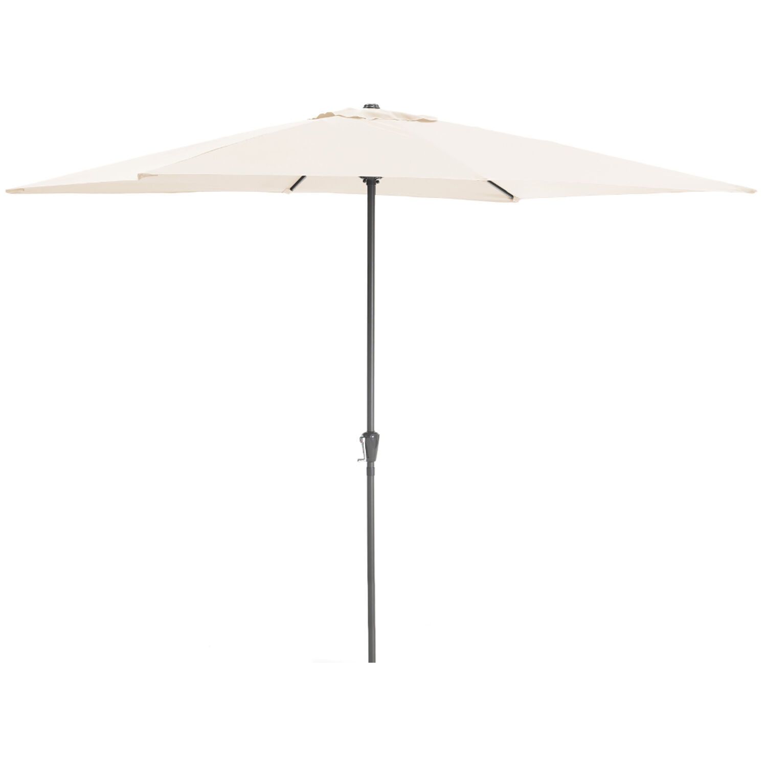 Parasol droit en aluminium - 200x300 cm - blanc cassé