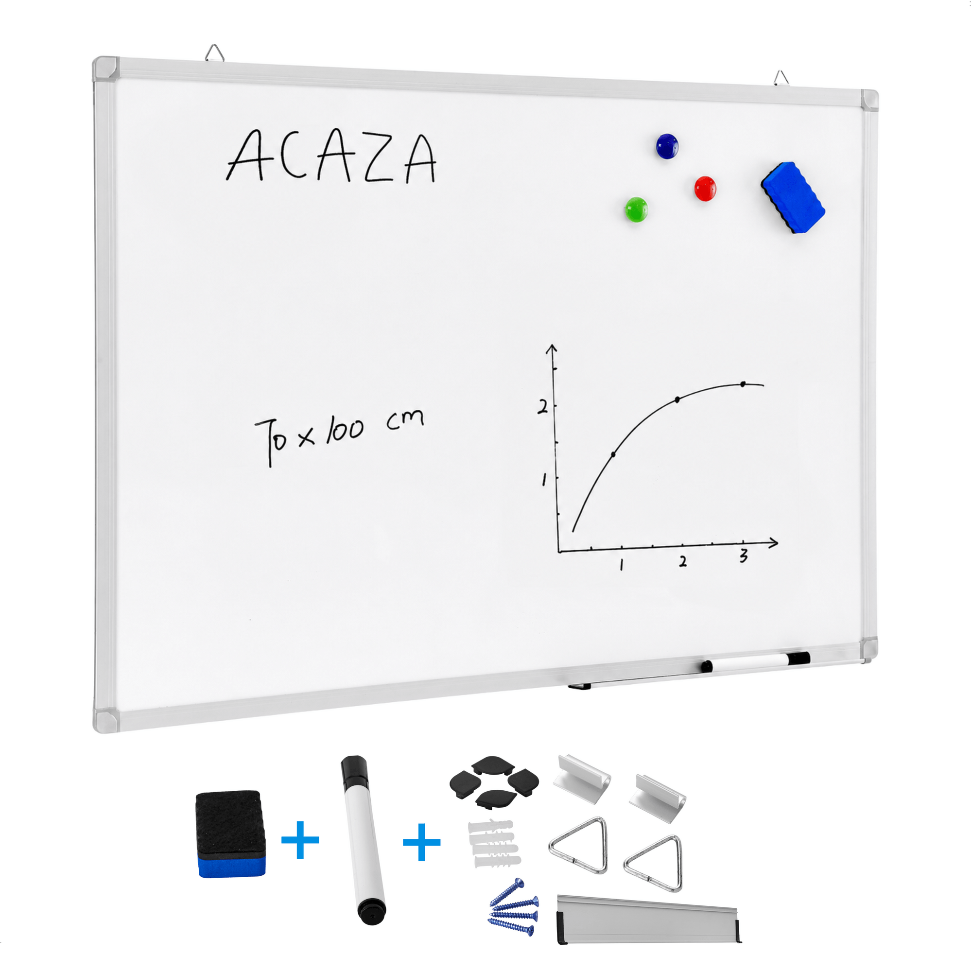 Tableau blanc magnétique - 70 x 100 cm - blanc