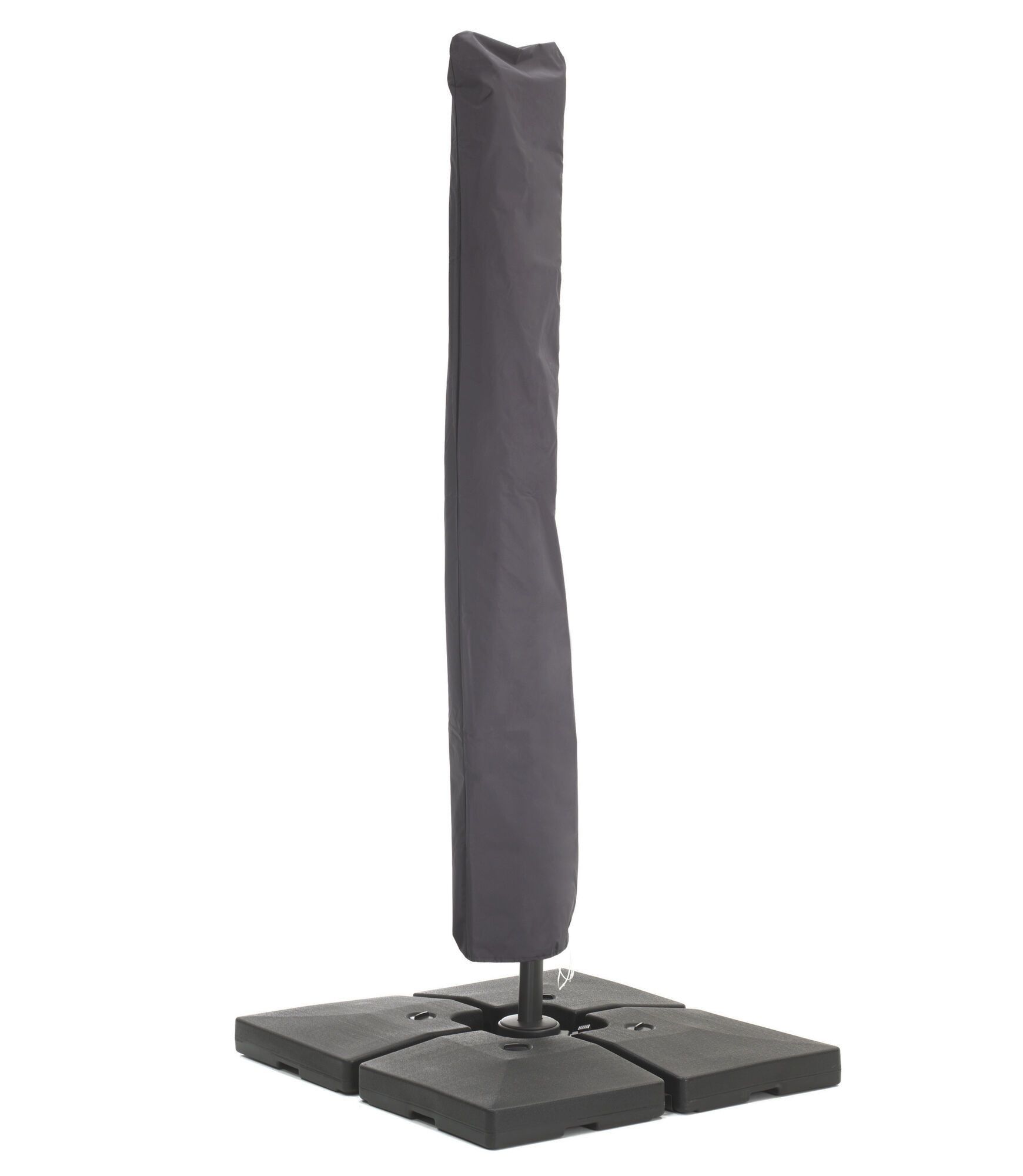 Housse de parasol - avec fermeture éclair - pour parasol déporté 300x300 cm - gris foncé