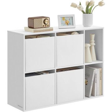 Armoire de rangement – coffre à jouets – armoire à jouets – 83 x 27 x 62 cm – montage sans outils – blanc