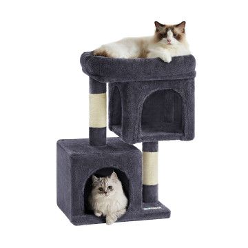 Arbre à chat - griffoir pour chat - hauteur 65 cm - gris foncé