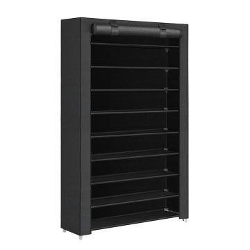 Meuble à chaussures - XXL - 54 paires de chaussures - 100x162x28 cm - noir