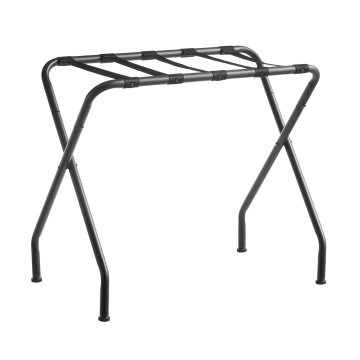 Porte-bagages - support de valise - 69 x 38 x 58 cm (L x P x H) - repose-valise pliable - noir