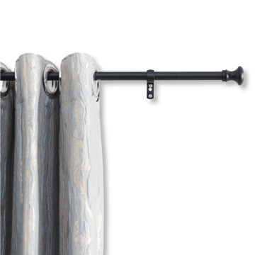 Tringle à rideaux longue - extensible - 250-360 cm - noir