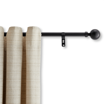 Tringle à rideau extensible - tringle à rideau - tringle de 255-375 cm - noir