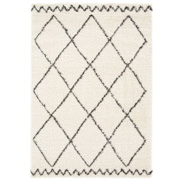 Tapis - moderne -120x170 cm - berbère - crème