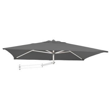 Easysol - parasol mural - rectangulaire - 200x140 cm - gris