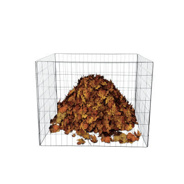 Bac à compost – Panier à feuilles – 90 x 90 x 70 cm (L x l x H) – Noir – Déchets verts – Jardin – Compost – Bac à compost de jardin