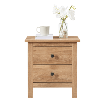 Table de nuit – tables de nuit – couleur chêne – 46 x 35 x 50 cm (L x l x H) – meuble avec 2 tiroirs Table de nuit – tables de nuit – couleur chêne – 46 x 35 x 50 cm (L x l x H) – meuble avec 2 tiroirs