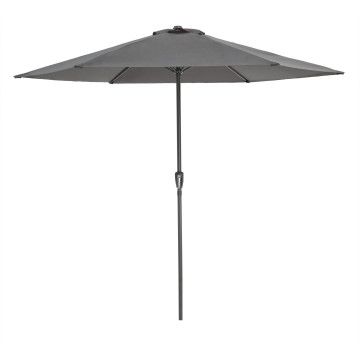 Parasol droit en aluminium - Ø 300 cm - gris foncé