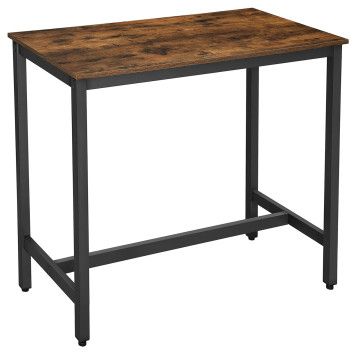 Table haute de bar - 120x105x60 cm - vintage brun 