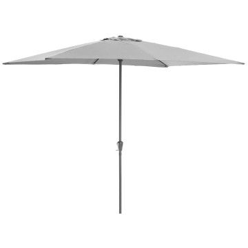 Parasol droit en aluminium - 200x300 cm - gris clair