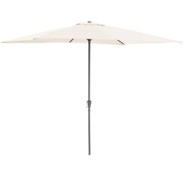 Parasol droit en aluminium - Ø 270 cm - blanc cassé