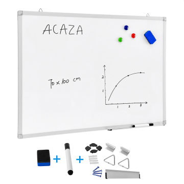 Tableau blanc magnétique - 70 x 100 cm - blanc