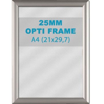 Cadre clic-clac opti - 25 mm - A4 - gris argenté