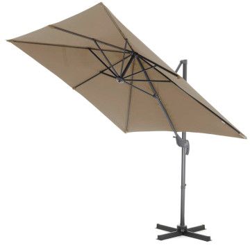 Parasol déporté - inclinable - 250x250 cm - taupe