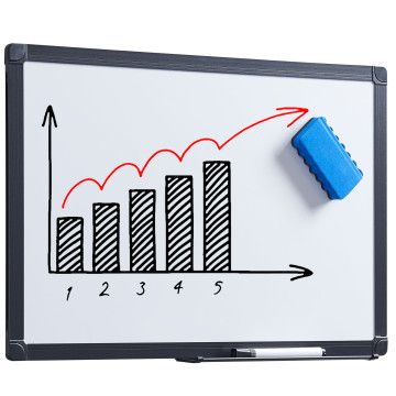 Tableau blanc magnétique - 40x60 cm - noir