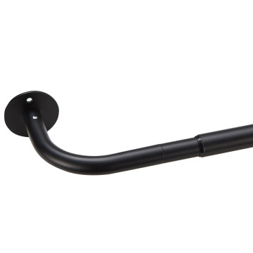 Tringle à rideaux - extensible - 120 > 210 cm - noir