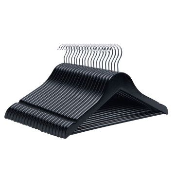 Cintres - lot de 20 - bébé/enfant - bois durable 100 % certifié FSC - noir