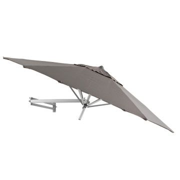 Easysol - hexagonal parasol mural - Ø 250 cm - taupe