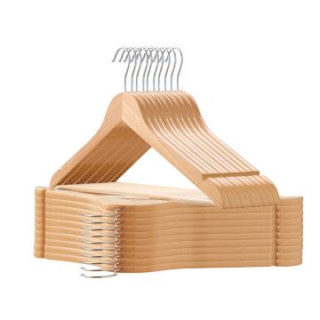 Cintres – 20 pièces – antidérapants -porte-pantalons – brun - bois