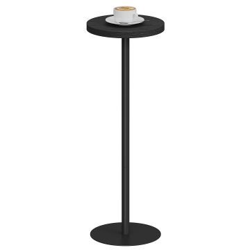 Table d’appoint – table ronde – noir – 25x70 cm (ØxH) – métal – table basse – industriel