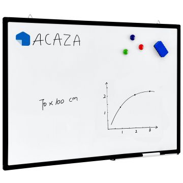 Tableau blanc magnétique - 70x100 cm - noir