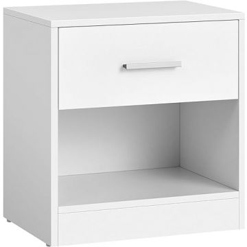 Table de chevet - table de chevet blanc - table de chevet - table de chevet moderne - 41 x 39 x 28 cm - table de chevet avec tiroir - blanc