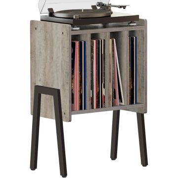 Système de rangement LP - étagère à vinyles - support LP - support vinyle - MDF - chêne clair