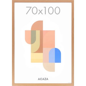 Cadre photo - cadre interchangeable pour posters - cadre pour affiches de 70x100 cm - cadre photo en bois MDF - chêne chaud