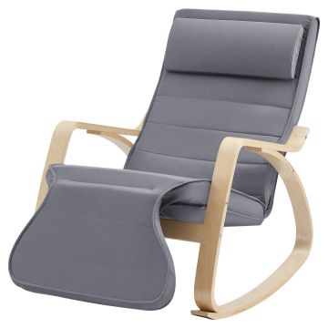 Chaise à bascule - 5 positions réglables - non électrique - jusqu'à 150 kg - gris