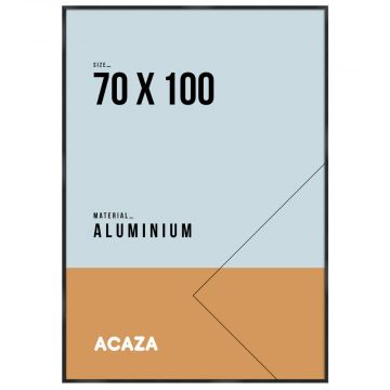 Cadre photo - aluminium - 70x100 cm - noir