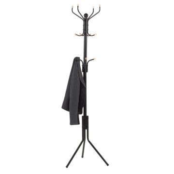 Porte-manteaux design - 12 crochets - 44x182x44 cm - noir