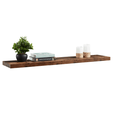 Étagère murale - design industriel - 120x4x25 cm - brun vintage