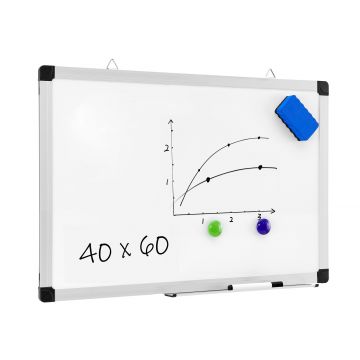Tableau blanc magnétique - 40x60 cm - blanc