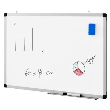 Tableau blanc magnétique - 60 x 90 cm - blanc