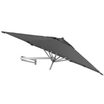 Easysol - hexagonal parasol mural - Ø 250 cm - gris