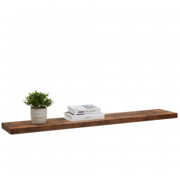 Étagère - design industriel - 140x25x4 cm - brun vintage