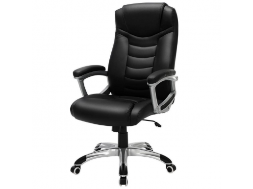 Deuxième chance - Chaise de bureau design de luxe - cuir artificiel - robuste - noir