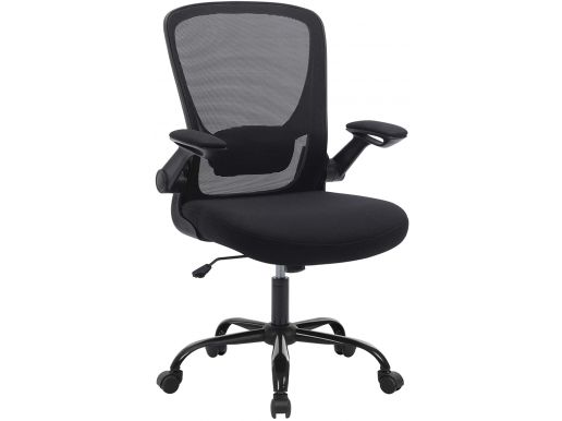 Chaise de bureau avec accoudoirs - chaise ergonomique - noir