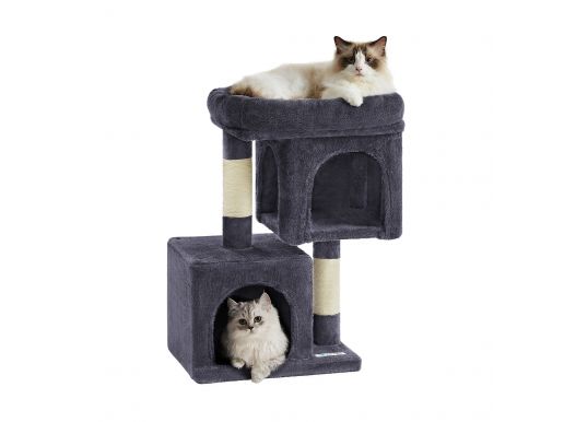 Arbre à chat - griffoir pour chat - hauteur 65 cm - gris foncé