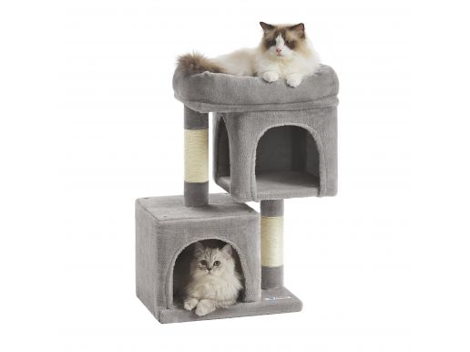 Arbre à chat - griffoir pour chat - hauteur 65 cm - gris clair