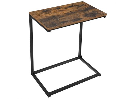 Table d'appoint - look industriel - 55x66x35 cm - brun vintage
